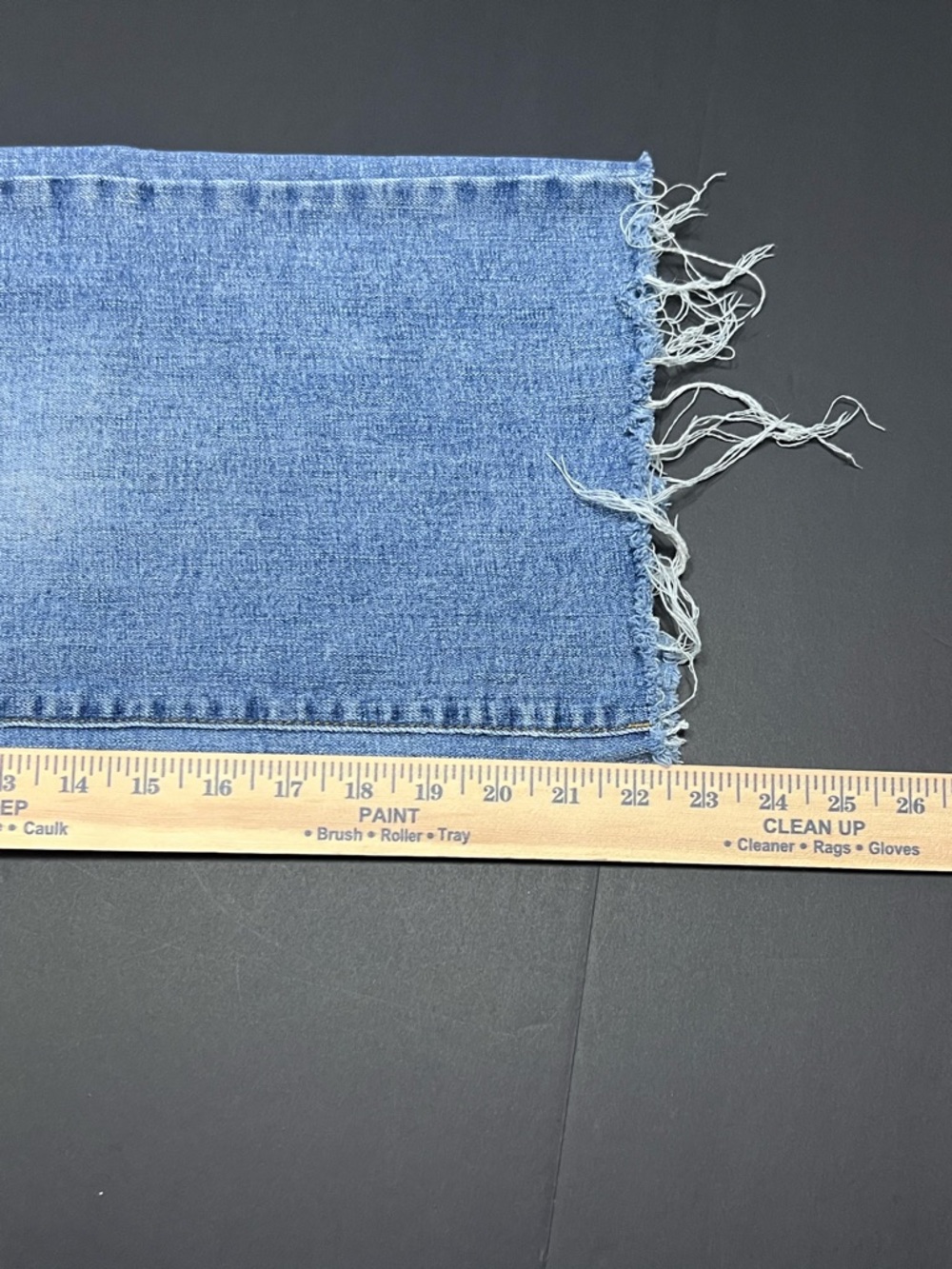 OAT New York Wide Leg Crop Jeans Raw Hem Distressed Blue Denim Size 6/28 - Picture 8 of 9
